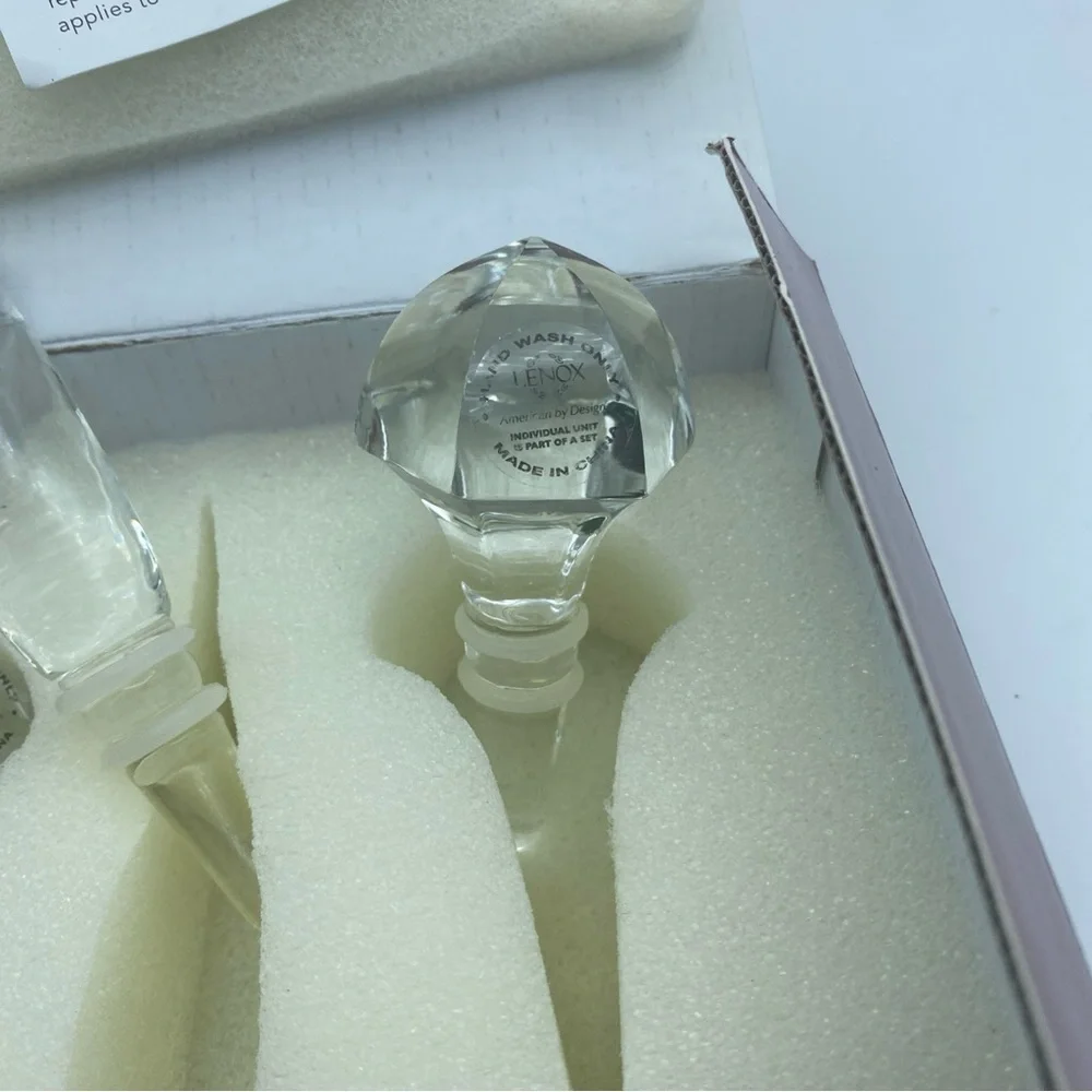 Lenox American By Design Tuscany Classics 3 Crystal Wine Bottle Stoppers NIB